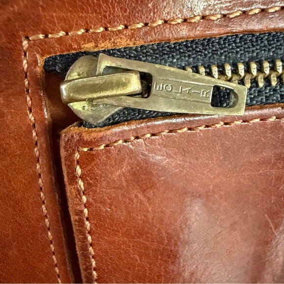 Vintage Coach Long Snap Bi-fold Wallet & Checkbook Cover in British Tan Leather - Picture 14 of 17